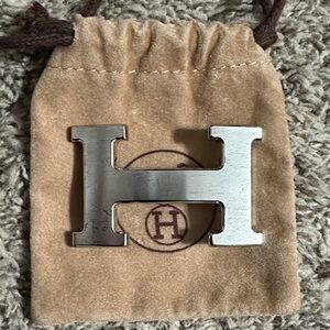 Hermes authentic silver Belt Buckle
